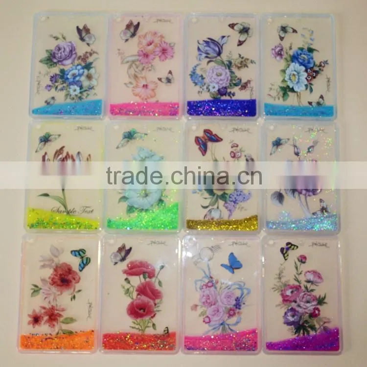 High quality hard plastic quicksand phone case for Ipad mini