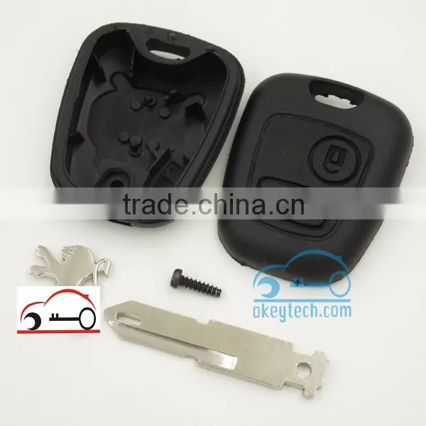 Good Price peuguot key shell for 206 blank 2 button with logo Car Key peugeot romote key shell