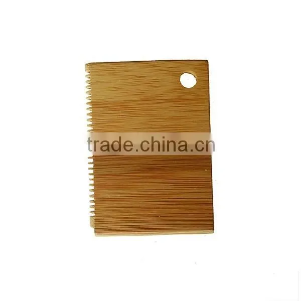 Custom eco-friendly bamboo surf wax comb in surfing