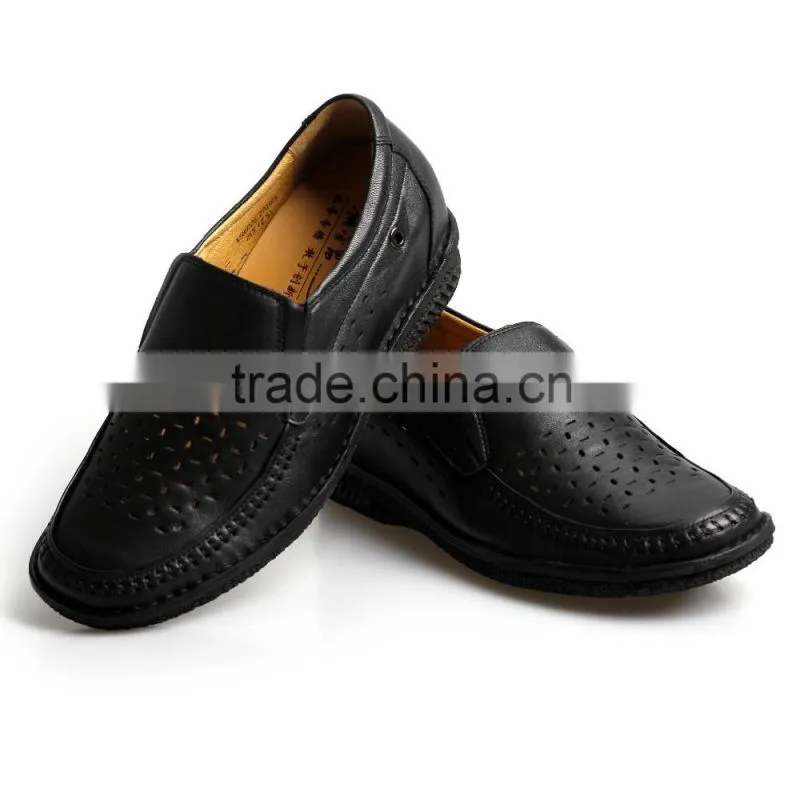 height increasing style genuine leather men shoes casual