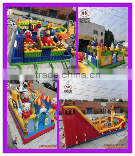 Green jungle Playland inflatable promotion product fun city jumping playground inflatable bouncer
