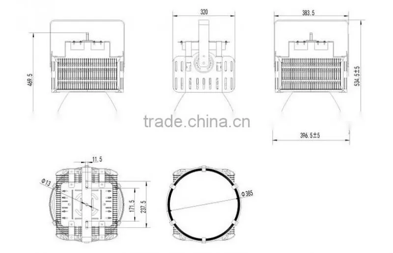 High bay led lights industrial IP65 200w 400w 500w led high bay light