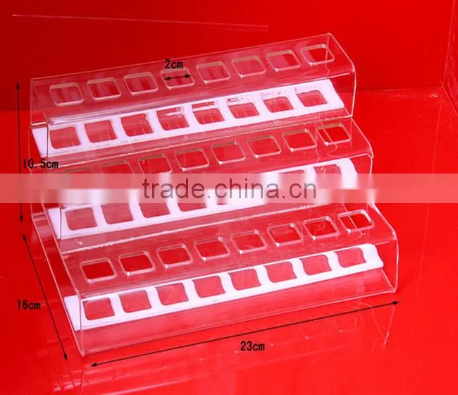 Factory price round square 24 holes acrylic lipstick display stand