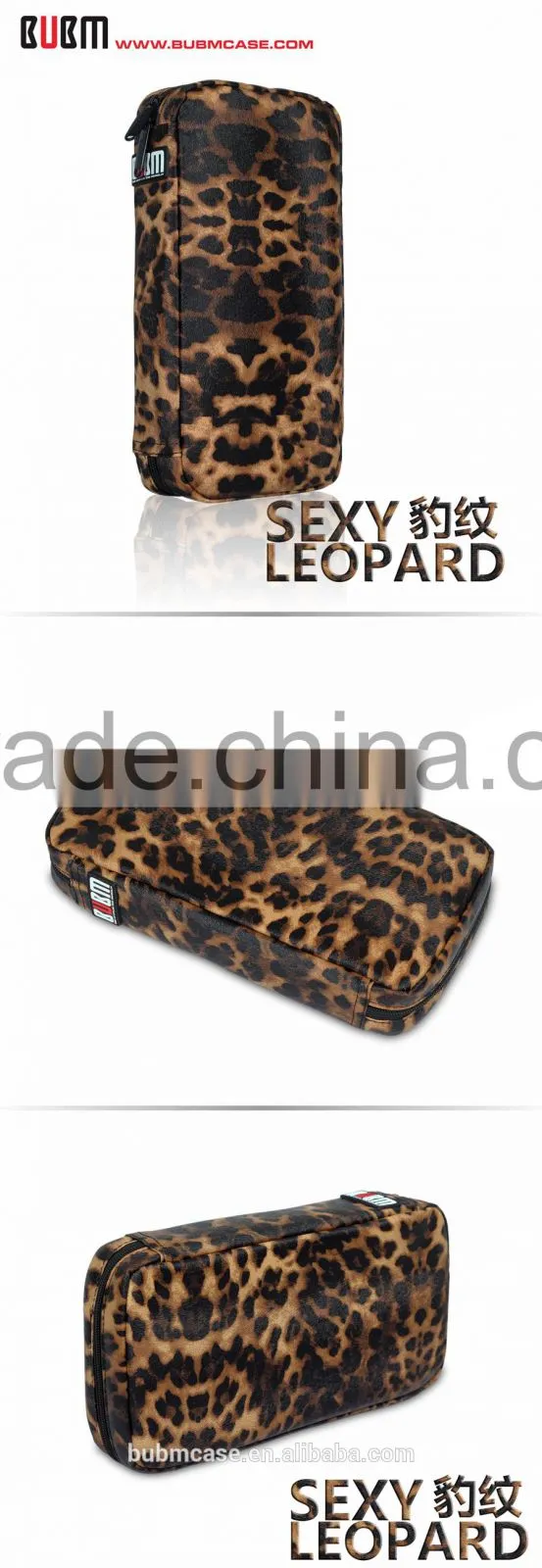 Fashion 64 Capacity African Leopard Grain PU Leather Cover CD DVD Bag CD DVD Storage Bag Car Disc Case