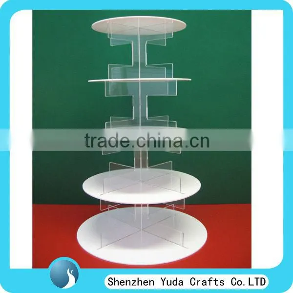Making large 5 tier wedding cake stands, costomize cupcake display plate shelves, tower white cupcake stand