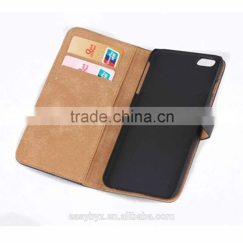 Factory Book Excellant Fold Flip Real Leather Cover Case for Apple iPhone 6 plus 5.5' inch