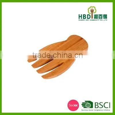 Kitchen bamboo salad server/bamboo salad mixing hand