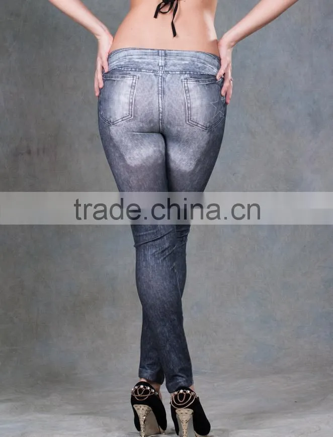 Top quality simple style seamless cheap fashion women jeans leggings