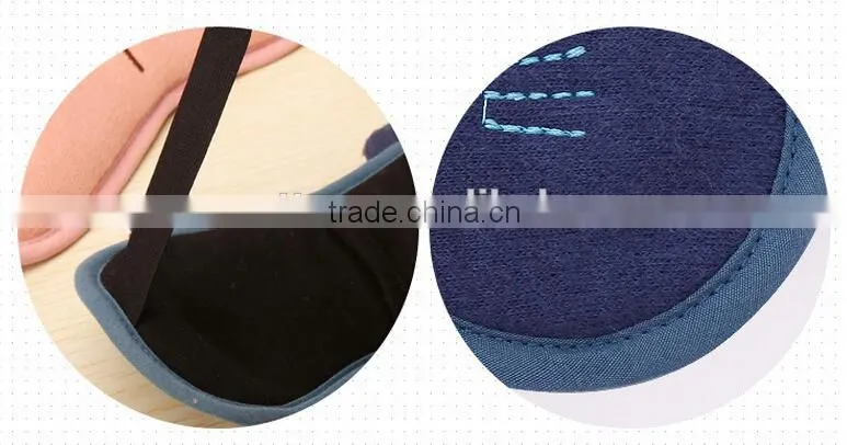 Wholesale Korea Style Hot Selling Anmail Shape Lovely Adjustable Cotton Travel Sleeping Aid Cover Light Eye Mask