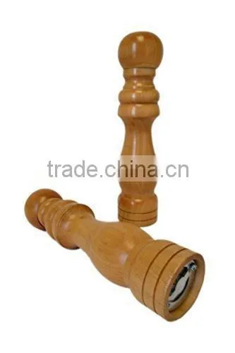 Decorative Basic Valentine Kitchen Gift Boxed Natural Bamboo Wooden Salt Shaker and Pepper Mill Grinder