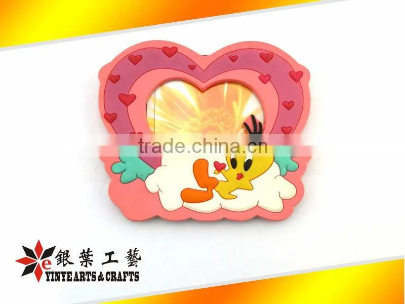 cartoon custom rubber soft pvc magnet photo frames
