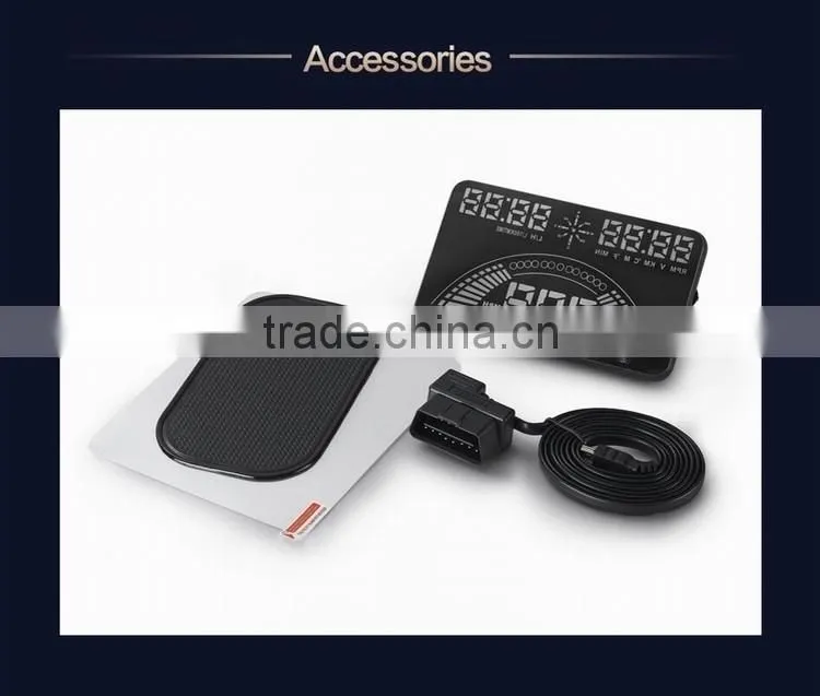 Newest HUD S7 Head Up Display HUD GPS 5.8 Inch Screen Support Cars With OBDII OBD2 Port And Free Switch