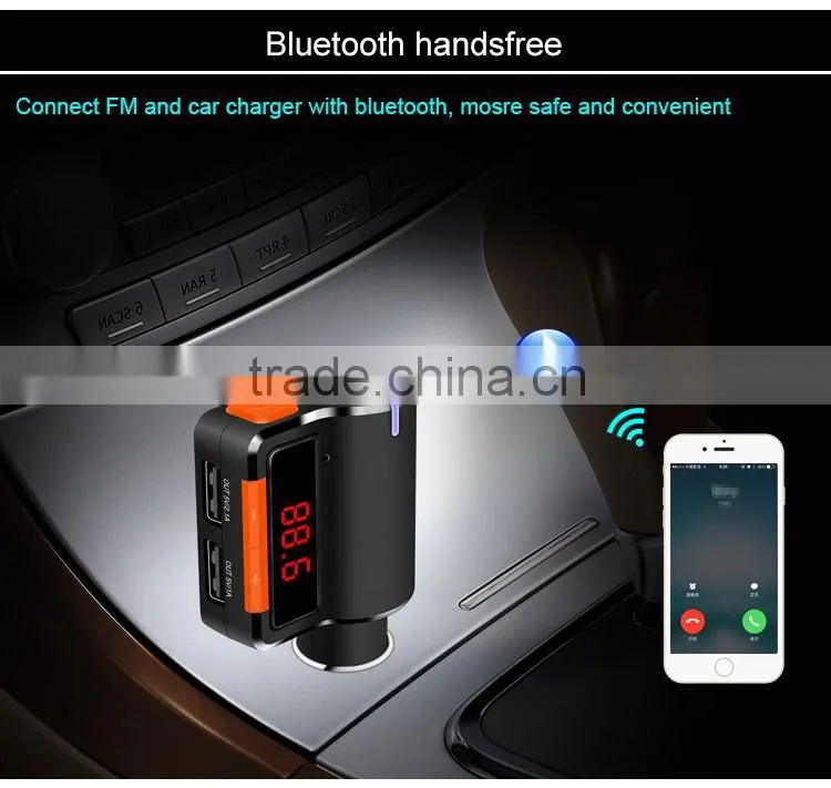 BC09 new product Bluetooth FM hands-free car charger with Cigarette Lighter Port