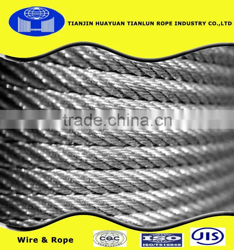 manufacture ! 35w*7 18.5mm galvanzied steel wire rope