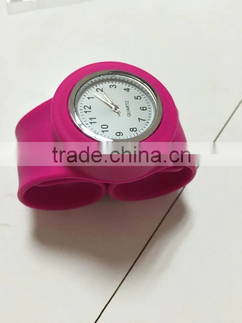Customized long strap watch with slap silicone band