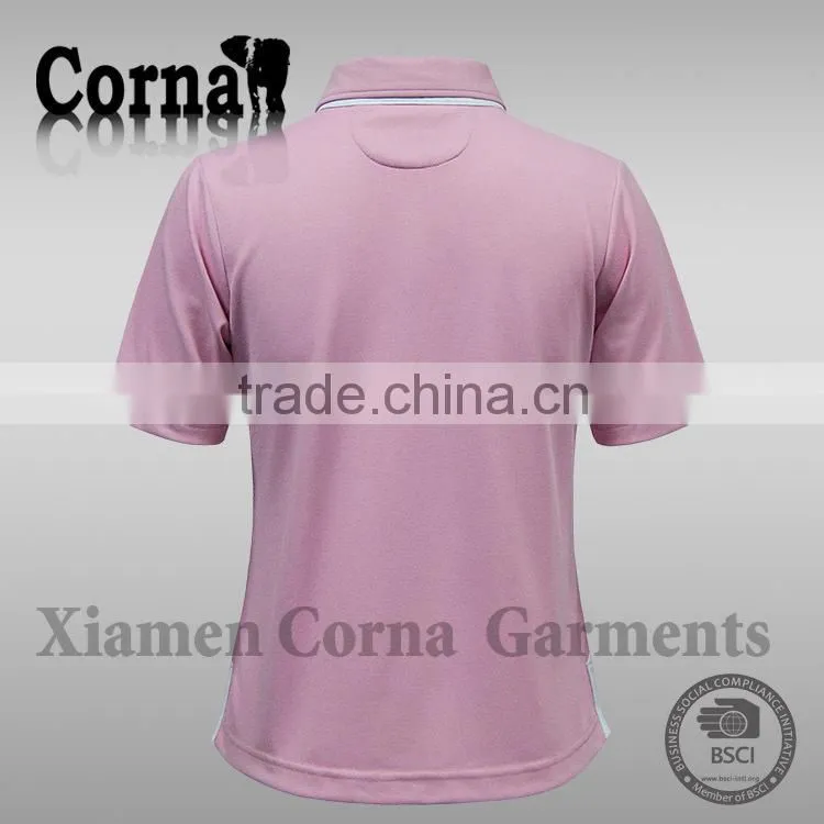 100% polyester original pique fabric short sleeve Polo shirts for women