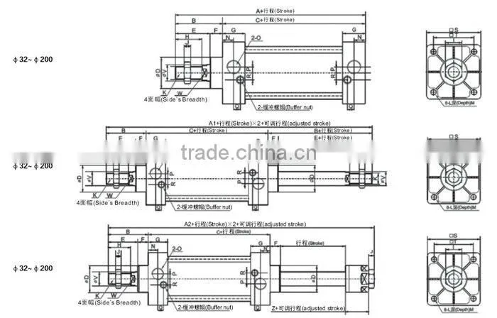 High Quality SC/SU series standard cylinder