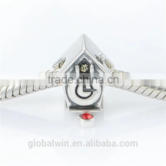 House Bead Landing Charms Wholesale European Charm Bracelet Necklace 100% Real 925 Sterling Silver S187 Best Gifts For You Or Fr