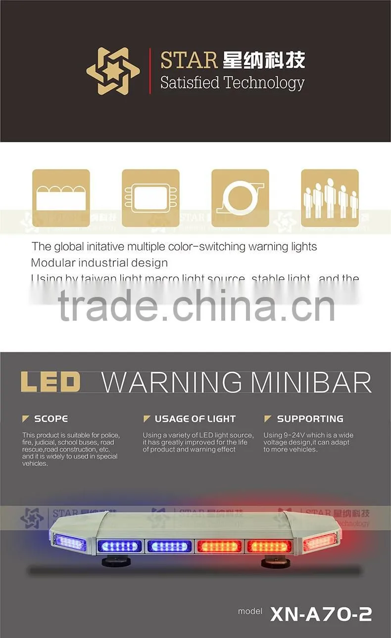 magnetic mount LED emergency hazard warning LED bar strobe lights