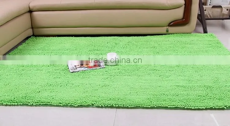 machine tufted chenille polyester carpet