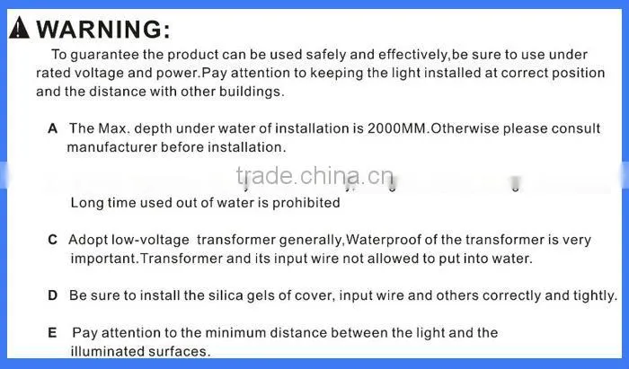 LED underwater swimming pool light