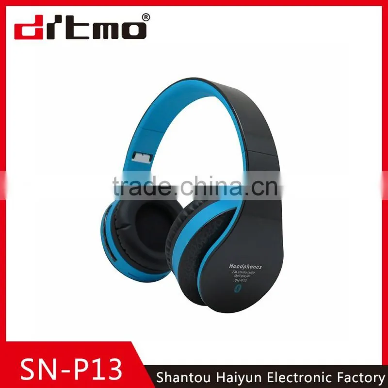 Best quality FM function TF card wireless headphone