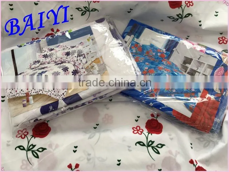 70gsm brushed 100% polyester bedsheet fabric with flora pigment printing for home textile/polyester fabric to Brazil