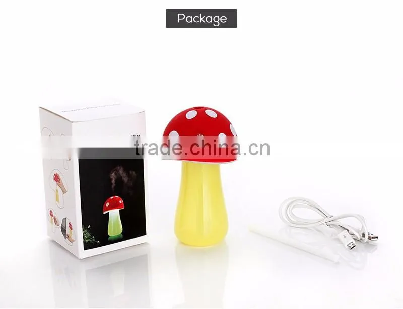 USB Mushroom Humidifier Led Light Diffuser Touch Button Ultrasonic Humidifier Cartoon Humidifier