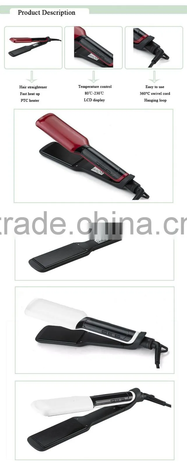 private label ceramic flat iron hair straightener type iron hair straightener