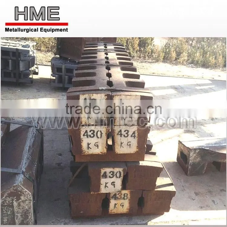 Recycling metal shredder wear parts