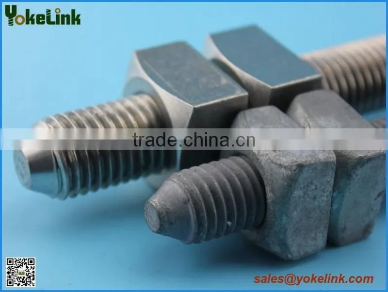 Hardware stainless steel fasteners double ended thread arming bolt