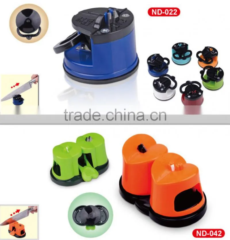 Kitchen knife sharpener with diamond sharpening stone, sharpens ceramic and other knives and scissors, easy to use, made Japan
