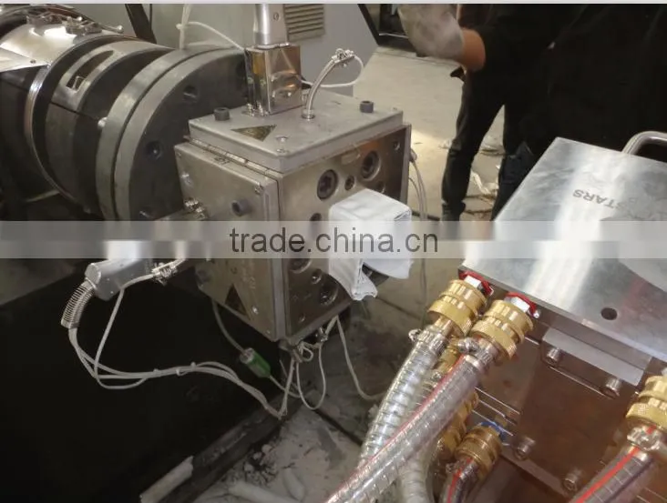 PVC window profile extrusion line