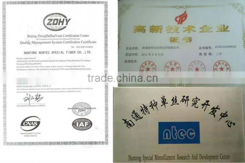 high tenacity nylon monofilament yarn for hair buns