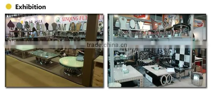 F346 2015 hot sale glass top modern stainless steel console table