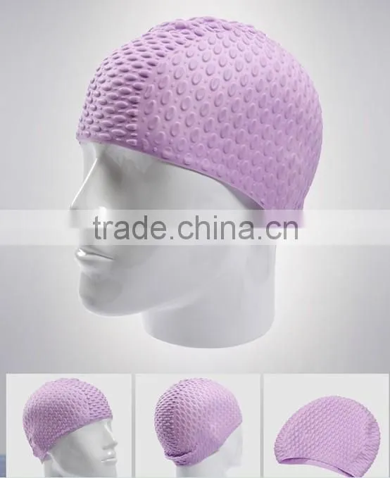 High quality and fashion design silicone ear waterproof swim caps