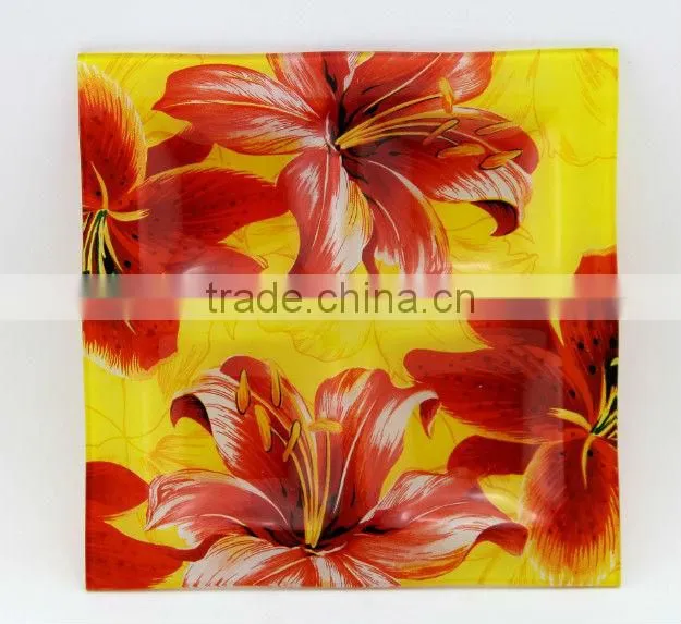 perfect glass dinner set glass tray decoration firing