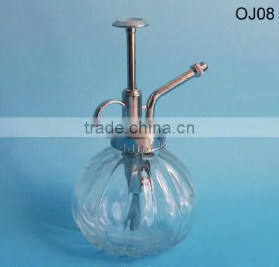clear glass pumpkin oil sprayer with nozzle