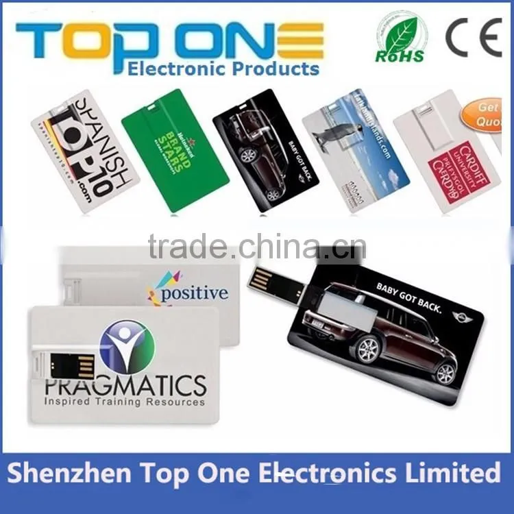 Custom logo 4gb credit card usb flash drive , promotional business plastic card USB flash stick