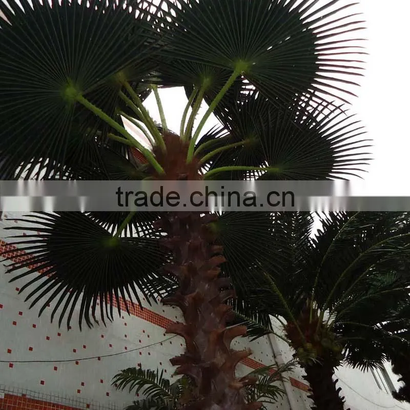 APM033 GNW artificial plastic palm tree leaves for outdoor decoration