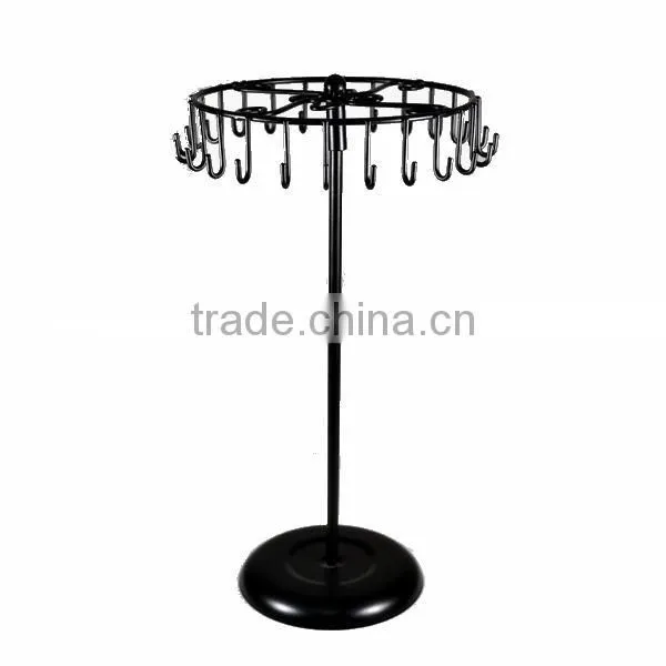 Metal countertop rotating jewelry display stand