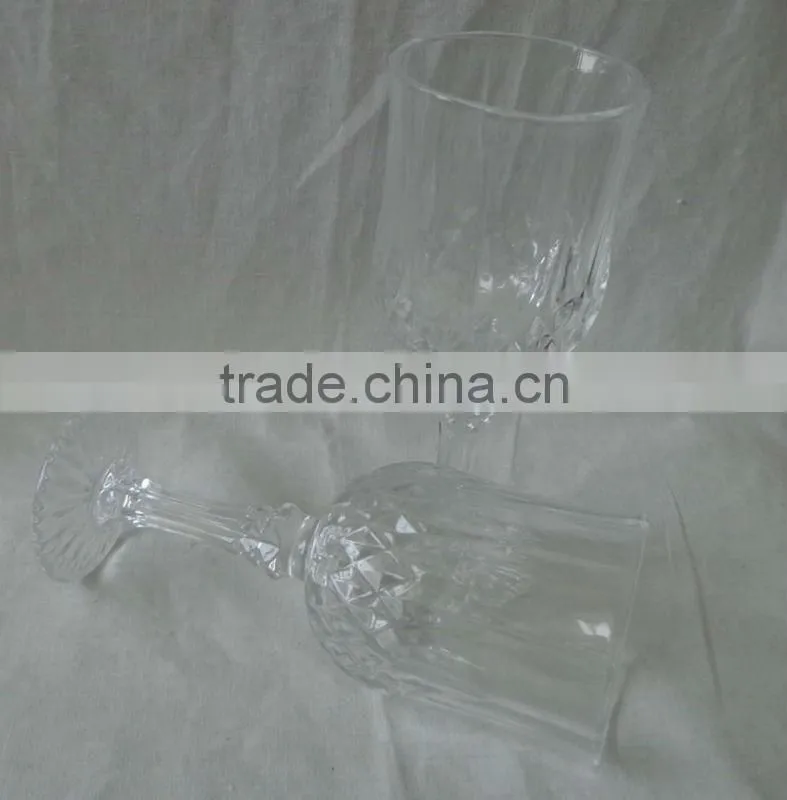 Hand-made goblet glass cup