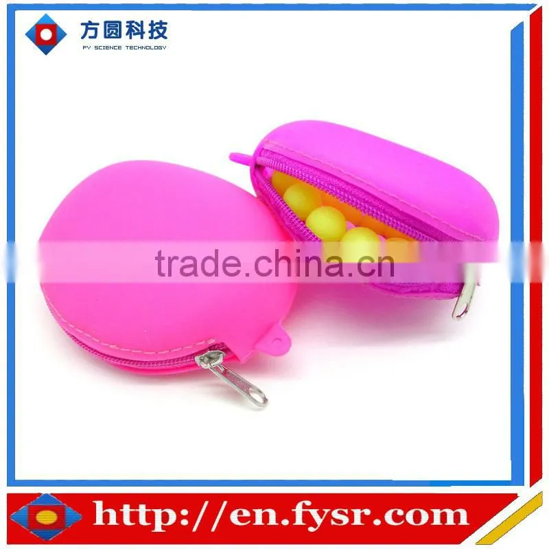 wholesale silicone coin purse with zipper/cheap coin purse