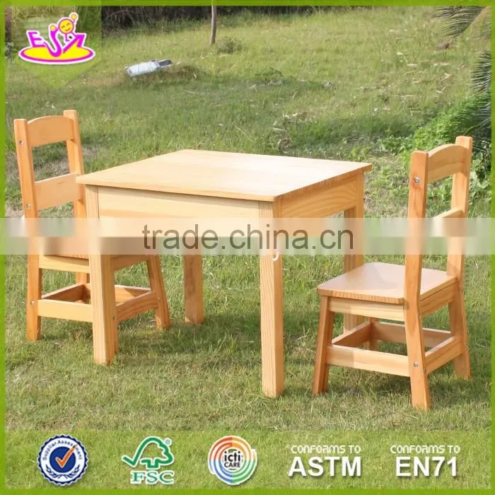 Wholesale beautiful wooden table and 4 chairs,household kids wooden table and 4 chairs,top sale table and 4 chairs W08G141