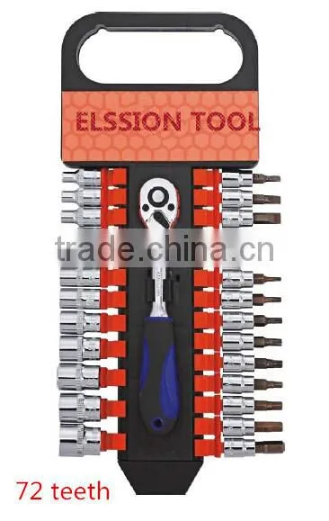 High quality 27pcs 1/4" Dr. sockets&bits set / Ratchet wrench set