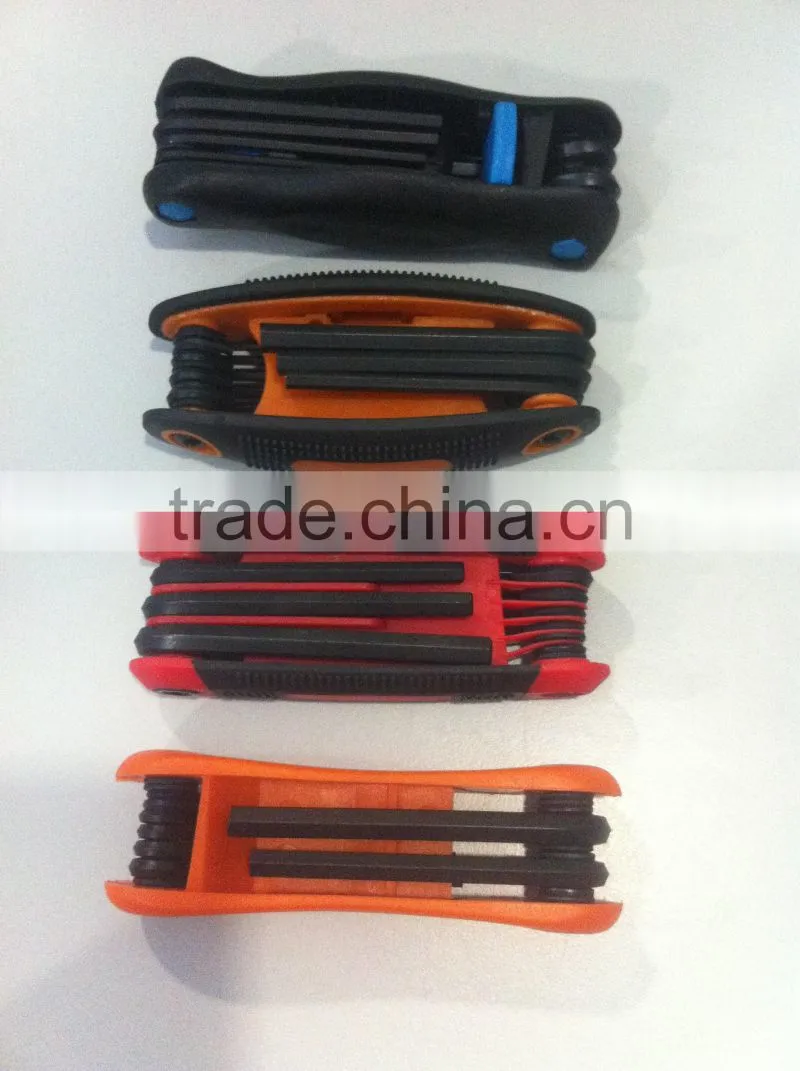 Hand tool double blister pack Black oxide finish carbon steel material Folding Torx Key Wrench Set
