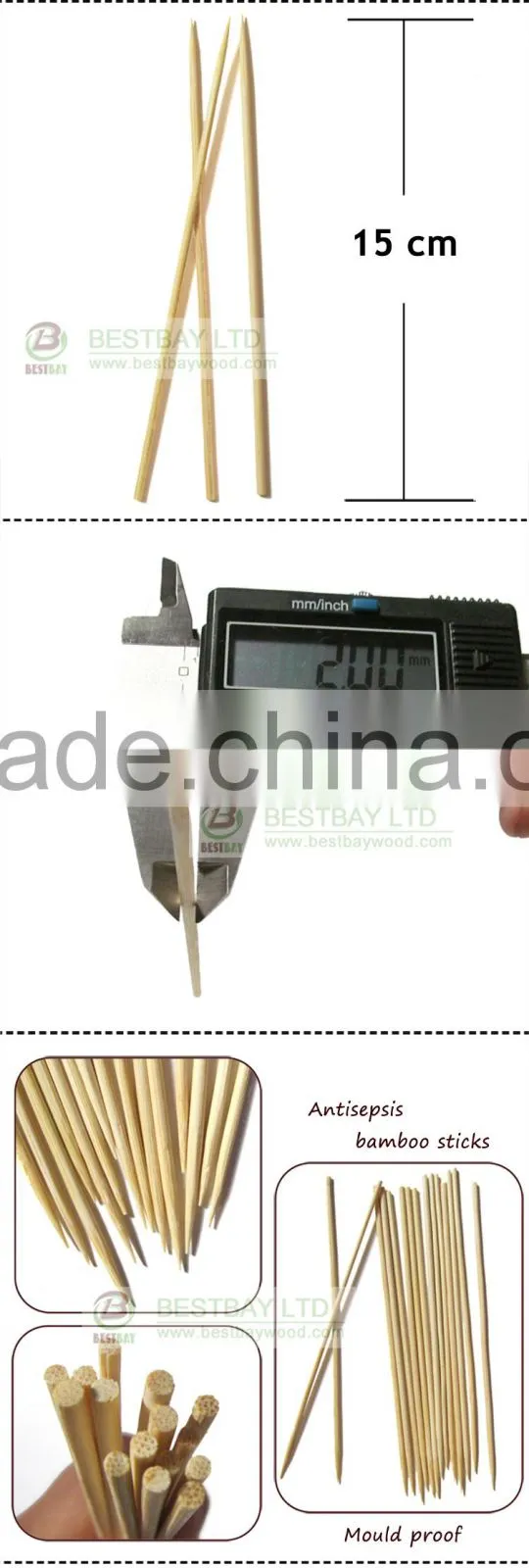 15cm bamboo skewer pick for barbecue