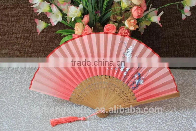High quality bamboo Japanese silk gift fan