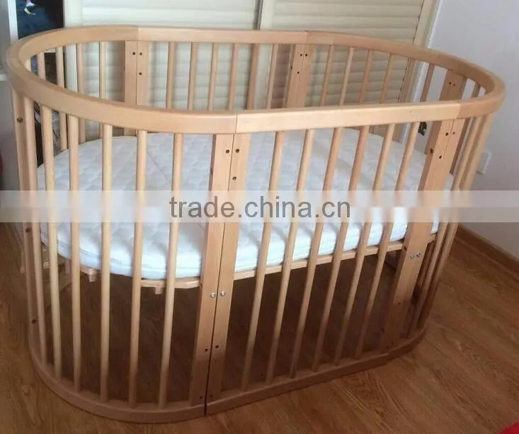 solid beech wood round cot baby crib sheets