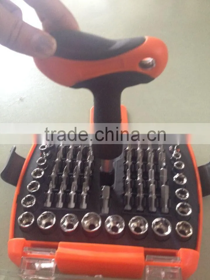 54PCS BIT& SOCKET TOOL SET CR-V HAND TOOL KIT WOOD WORKING TOOLS